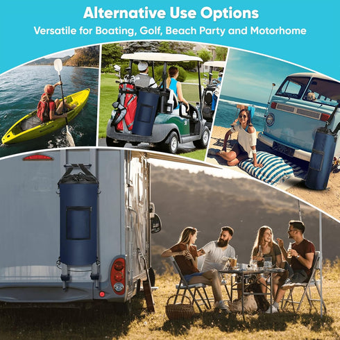 Wizcave 10-13 Boat Trash Can, Leakproof Boat Trash Bag, Portable Pontoon Boat Accessories for Storage, Reusable Boat