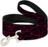 Buckle-Down Durable Dog Leash - Stylish Snap Closure, Marble Black Hot Pink, 4 Feet Long, 1.0 Inch Wide