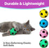 SPOT Sponge Soccer Ball Cat Toys - Interactive Plush Toy, Fun for Cats & Kittens to Bat & Chase, 1.5" Assorted 4-Pack