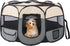 Pet Puppy Dog Playpen, Portable Foldable Cat Tent Crate, Indoor Outdoor Playground 29x16 (Grey)