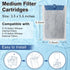 6 Pack Filter Cartridge - Medium Replacement for Tetra Whisper Bio-Bag Filters Compatible with Tetra Filters