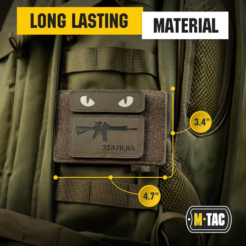 M-Tac Loop Tactical Morale Patches Board, Molle Attachment 4.5 x 3.5 (Olive)
