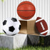 Libima 3 Pcs Soccer Sports Ball Set: Size 5 Basketball, Size 4 Soccer, Size 6 Football with Pump & Carry Bag
