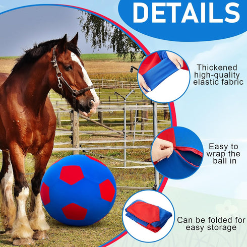 2 Pcs Mega Ball Cover for Large Balls, Protective Cover for Giant Horse Soccer Mega Herding Ball (30 Inch)