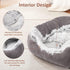 MIXJOY Rectangle Cave Hooded Blanket Bed for Small Dogs, 20 Inch Grey, Luxury Orthopedic Cat Bed