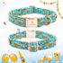 Lionheart glory Dog Collar with Bow, Adjustable Soft Blue Collar for Small Dogs, Party Collar for Boys or Girls