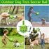 Dog Toys Soccer Ball - Durable Balls with Strap for Medium Small Dogs - Puppy Birthday Gifts and Tug Toy