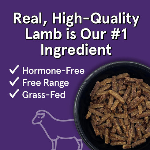 Real Meat Air Dried Cat Food & Dog Food with Real Lamb, 14oz, Grain-Free, High Protein