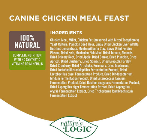 Nature's Logic Canine Chicken Meal Feast, 4.4 lbs