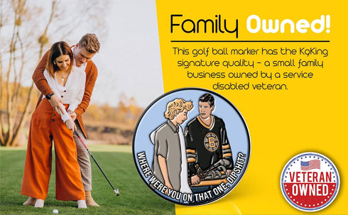 K9King Funny Gilmore Cracker Golf Ball Marker with Happy Caddy Bonus Golf Balls Marker - 3 Piece Set, Unique Durable