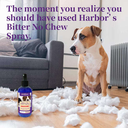 Harbor's Bitter No Chew Spray - 3X Strength Chewing Deterrent for Shoes, Bandages, Paws, and Furniture