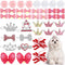40 Pcs Dog Hair Clips and Bow Crown Accessories for Small Dogs - Princess Style, Crystal Rhinestone Grooming