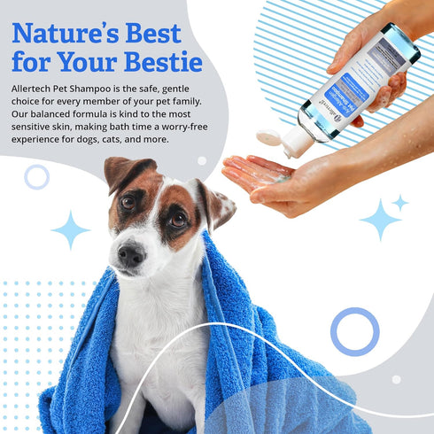 16-oz Allertech Anti-Allergen Pet Shampoo Bottle