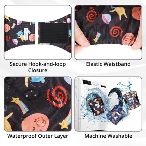 (3 Pack, Paw Legend Washable Dogs Diapers Male Dog Belly Bands for Male Dogs Diapers Reusable Puppy & Doggie Diapers