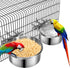 Dog Food Water Bowl with Clamp Holder - Stainless Steel Hanging Bowls for Small Medium Large Dogs