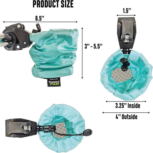 Shock-Absorbing Bike Cup Holder (Influencer Blue Diamond) | Fits All Handlebars, Adjustable for Any Size Drink
