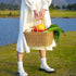GRANNY SAYS Large Wicker Bike Basket with Accessories, Waterproof Front Bicycle Basket with Handles for Adult Bikes