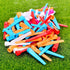 MUXSAM Wedge Golf Tees, Plastic 2-3/4 inch, 100 Pack, 70mm Long Flat Tee for Men Women Golf Practice