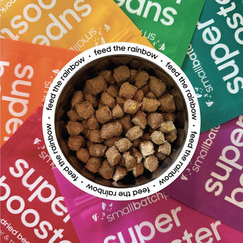 smallbatch Freeze Dried Dog Treats, Superfood Topper Duck Bites for Dogs & Cats, Probiotics, Organic Ingredients, 7 oz