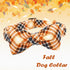 Lionheart Glory Dog Collar, Fall Bow Plaid Design for Female & Male Dogs, Adjustable Bow Collars for Small Dogs
