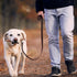 QUMY Leather Dog Leash 6ft, Heavy Duty Training Leash for Large and Medium Dogs, Brown