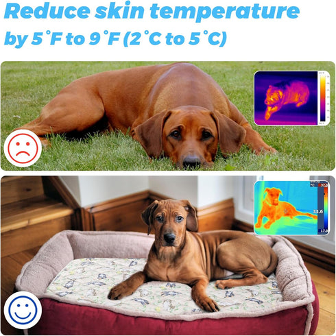 Dog Cooling Mat, Pet Washable Non-Toxic Summer Dogs Cats Cooling Pads, Ice Blanket for Indoor & Outdoor Dog Beach