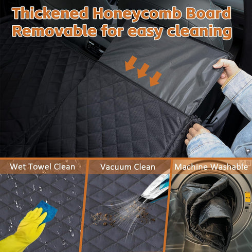 420lbs Hammock JSTHT Back Seat Extender for Dogs, Hard Bottom Dog Car Seat Cover for Back Seat Support Waterproof Back