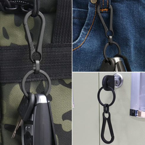 Titanium Carabiner Keychain Clip | Minimalist Key Clip EDC Quick Release Hooks