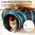 3 Tempcore Pet Cat Tunnel Tube Cat Toys Way Collapsible, Tunnels for Indoor CatsKitty Bored Peek Hole Toy Ball Cat