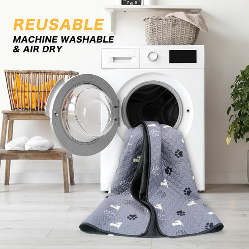X.P.Made 65"x48", Washable Pee Pads for Dogs Extra Large Reusable Puppy Pads, Waterproof Pet Pee Pads for Dog Potty