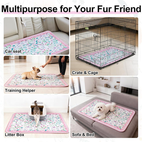 24" 36" BEAUTYZOO Reusable Puppy Pads,Washable Pee Pads for Dogs,Non Slip Wee Wee Pad for Potty Training,Thick Heavy