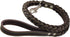 4-Thong Square Fully Braided Genuine Leather Dog Leash, 3.5 ft Length, 1" Wide, Brown for Large to X-Large Dogs