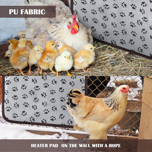 110v 20w Heating Pad for Chicken Coop Rabbit Heater Power Electric Heated Mat Heated Bed Adjustable Pad Outdoor