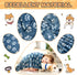 Dog Blankets for Dogs - Large and Medium Soft Fuzzy Washable Blankets, Reversible Print, 41 x 31 inch, Dark Blue