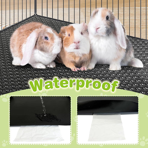 2 118x18Inch, BNOSDM Pcs Waterproof Guinea Pig Cage Liner Washable Rabbit Bedding Liners Reusable Small Animals Pads