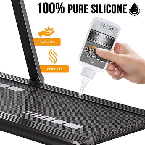 7oz 100% DecorRom Silicone Treadmill Lubricant - Treadmill Lube with Application Tubes, Silicone Oil for Most Treadmill