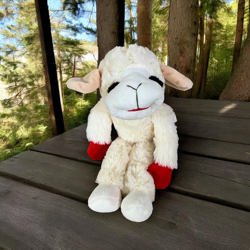Lamb Chop Dog Toy, 14" with Squeaker