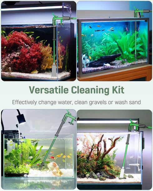 Pawfly Aquarium Water Changer Kit - Fish Tank Siphon Vacuum Cleaner with 6 Feet Hose for Water Changing and Maintenance