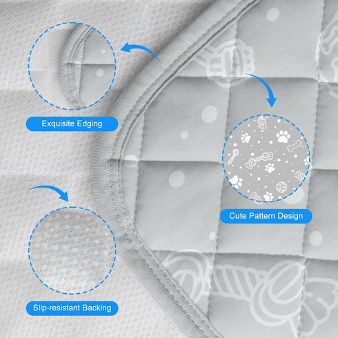 MH MYLUNE HOME Self Cooling Mat for Dog, 28”x39” Arc-Chill Cooling Fiber, Foldable Washable Non-Toxic Summer Pet Blanket