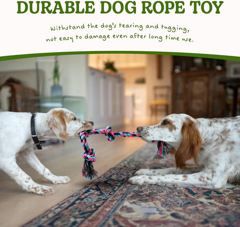 SHARLOVY Puppy Rope Toy - Dog Rope Toy for Small Dogs, Cotton Interactive Tug of War Chew Toy for Puppies