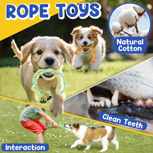Puppy Toys for Teething, 9 Pack Interactive Dog Toys for Small Dogs, Chew Toys for Boredom