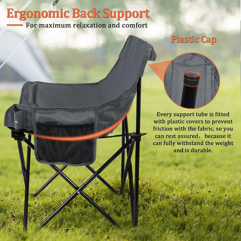 600D (1, Joyfair Outdoor Camping Chair for Adult, Large Portable Folding Moon Chairs with Carry Bag for Patio Beach