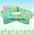 Elegant Little Tail Easter Day Dog Collar with Bow, Chicken Eggs Print, Adjustable for Small Dogs