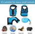SATINIOR 2 Pieces Guinea Pig Clothes, Soft Mesh Harness Leash Vest Set with Bell for Small Animals (Blue, Black, S)