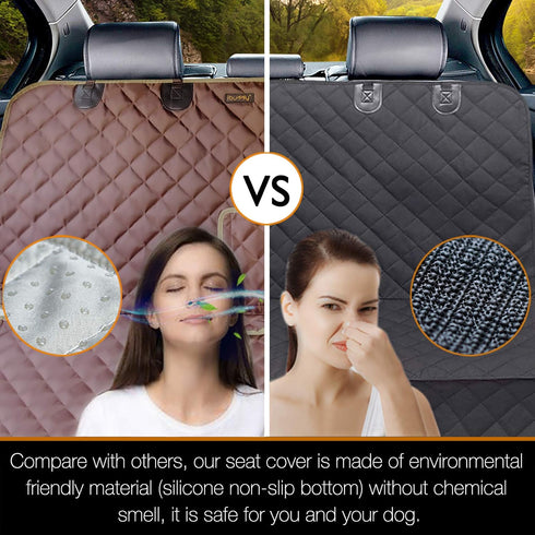 iBuddy Car Seat Cover Waterproof Back Seat Cover for Kids and Dogs Without Smell Heavy Duty and Nonslip Rear Seat