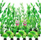 25pcs Green Fish Tank Decor, Aquarium Plants, Artificial Plants, Fish Tank Accessories, Small to Large