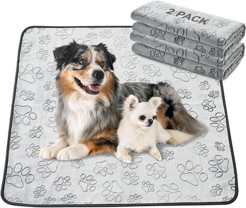 Qeils Reusable Puppy Pads, 2 Pack Washable Pee Pads for Dogs, Non