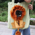 Pet Canvas Shoulder Bag, Cute Lion-Shaped Small Dog Carrier, Portable Chest Bag for Small Dogs and Cats (Light Green,