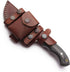 GCS 213 Tactical Knife with G10 Handle, D2 Tool Steel, Full Tang Blade, Leather Sheath for Hunting & EDC