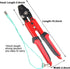 Heavy Duty Fishing Crimping Pliers, Stainless Steel Wire Rope Crimping Tool with Built-in Wire Cutters, 4 Sizes (Red)